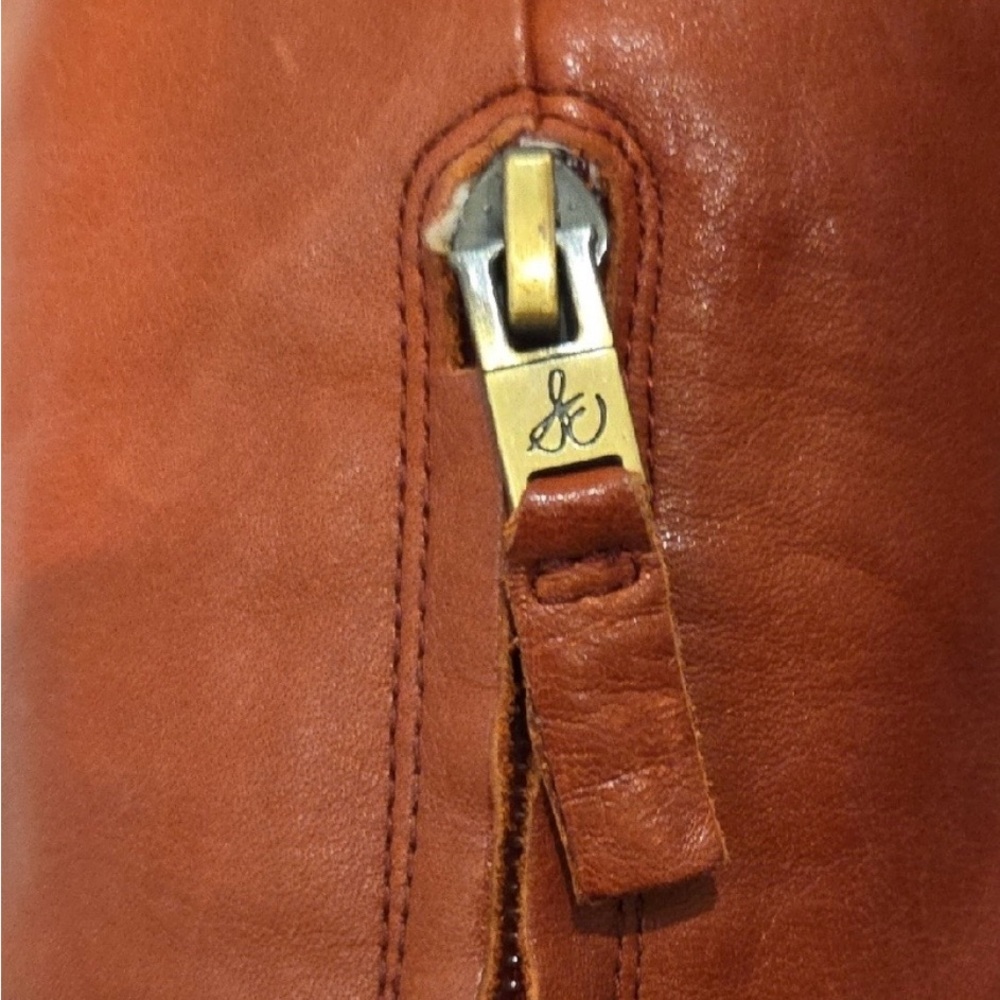 Sam Edelman Rylan Burnt Cooper Brown Leather Knee-High Boots - Picture 11 of 11